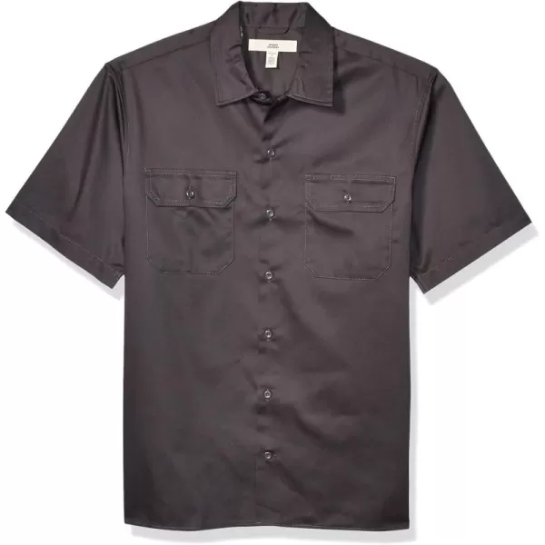 Amazon Essentials Mens ShortSleeve Stain and WrinkleResistant Work ShirtGrey