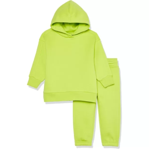 Amazon Essentials Unisex Kids Modern Sweat Set Pack of 2Lime Green