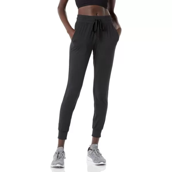 Amazon Essentials Womens Brushed Tech Stretch Jogger Pant Available in Plus SizeBlack