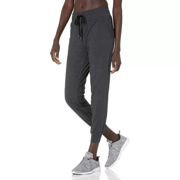 Amazon Essentials Womens Brushed Tech Stretch Jogger Pant Available in Plus SizeBlack Space Dye