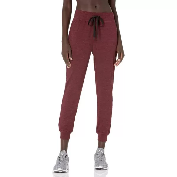 Amazon Essentials Womens Brushed Tech Stretch Jogger Pant Available in Plus SizeBurgundy Space Dye