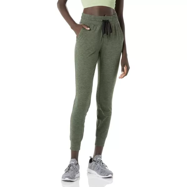 Amazon Essentials Womens Brushed Tech Stretch Jogger Pant Available in Plus SizeDark Green