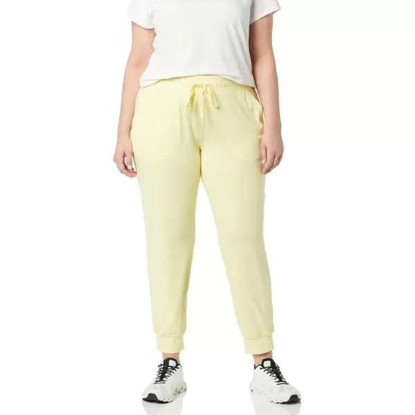 Amazon Essentials Womens Brushed Tech Stretch Jogger Pant Available in Plus SizeLight Yellow