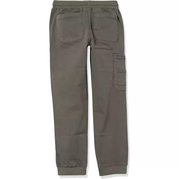 Amazon Essentials Boys Woven ZipPocket Cargo Jogger PantsGrey