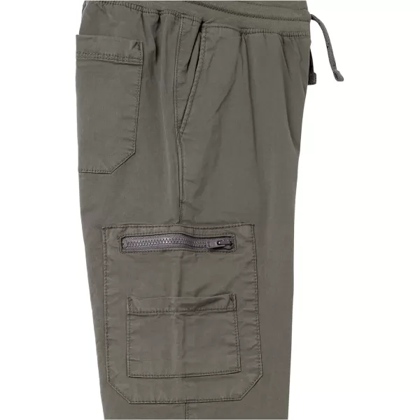 Amazon Essentials Boys Woven ZipPocket Cargo Jogger PantsGrey