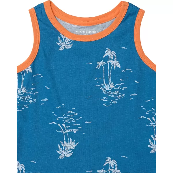 Amazon Essentials Boys and Toddlers Sleeveless Tank Tops Multipacks5 Dinosaur