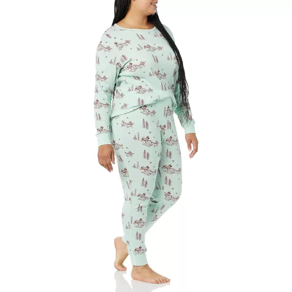 Amazon Essentials Disney Holiday Family Pajama SetsAdult Mickey Winter  Womens Snugfit