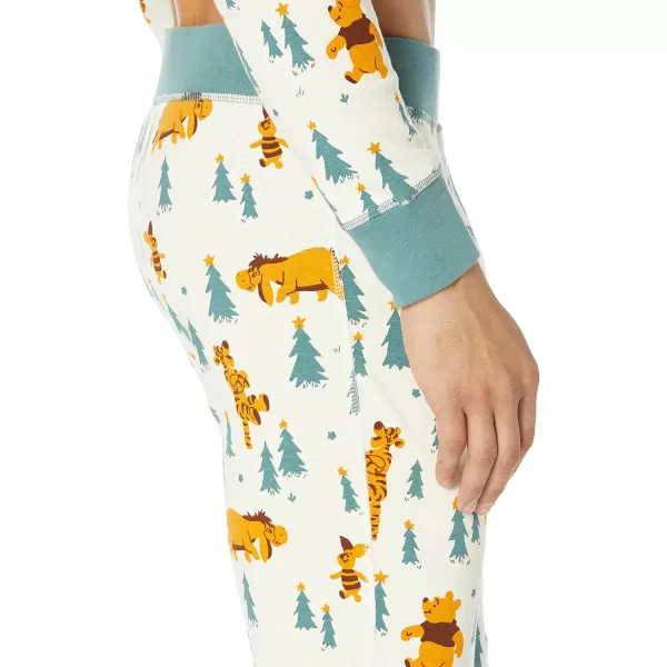 Amazon Essentials Disney Holiday Family Pajama SetsAdult Pooh Holiday Forest  Mens Snug Fit
