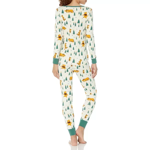 Amazon Essentials Disney Holiday Family Pajama SetsAdult Pooh Holiday Forest  Womens Snug Fit