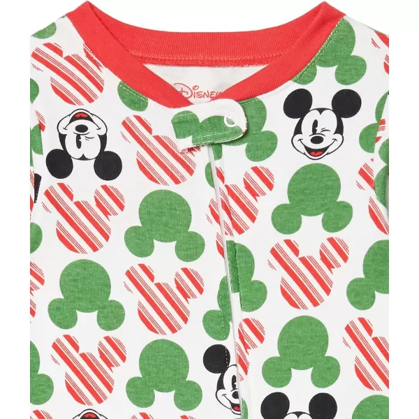 Amazon Essentials Disney Holiday Family Pajama SetsKids amp Baby Mickey Holiday  Footed Sleeper