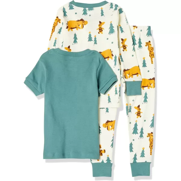 Amazon Essentials Disney Holiday Family Pajama SetsKids amp Baby Pooh Holiday Forest  Kids