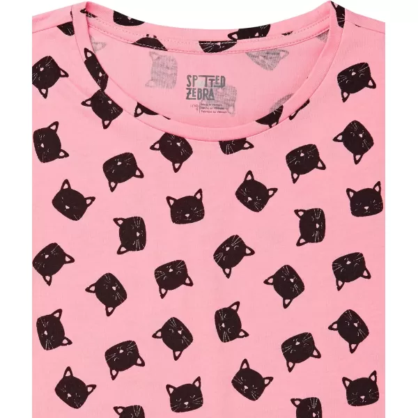 Amazon Essentials Girls and Toddlers LongSleeve TShirts Previously Spotted Zebra Multipacks4 Charcoal HeatherLight PinkPinkMeow