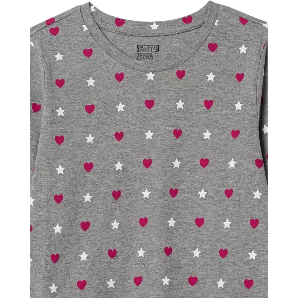 Amazon Essentials Girls and Toddlers LongSleeve TShirts Previously Spotted Zebra Multipacks4 GreyPinkOrange