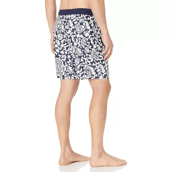 Amazon Essentials Mens 9 QuickDry Swim TrunkBlack Floral