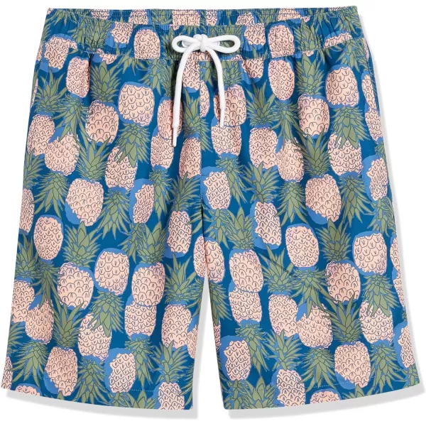 Amazon Essentials Mens 9 QuickDry Swim TrunkPineapple