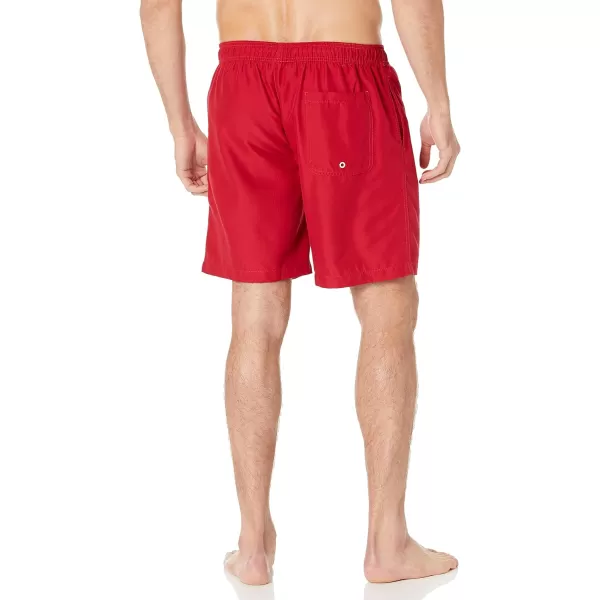 Amazon Essentials Mens 9 QuickDry Swim TrunkRed