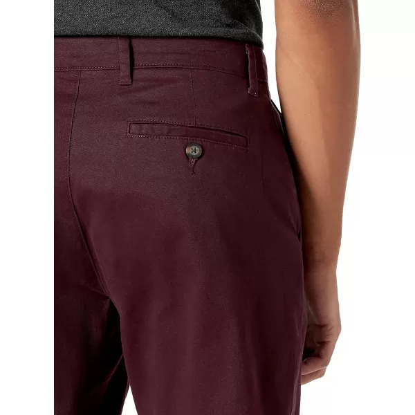 Amazon Essentials Mens AthleticFit Casual Stretch Chino Pant Available in Big amp TallBurgundy