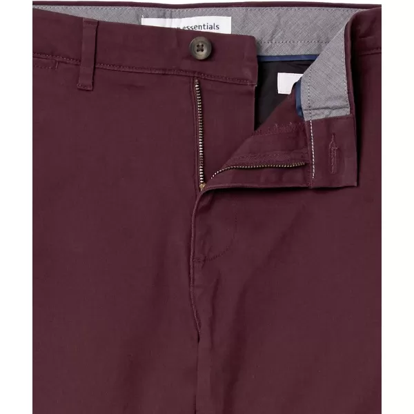 Amazon Essentials Mens AthleticFit Casual Stretch Chino Pant Available in Big amp TallBurgundy