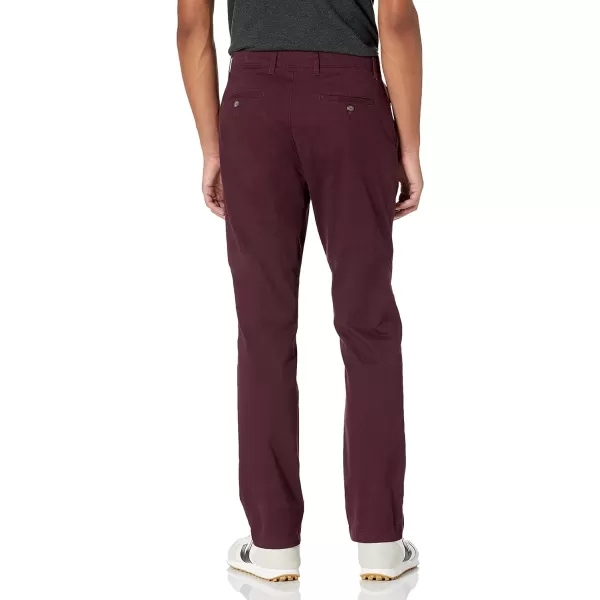 Amazon Essentials Mens AthleticFit Casual Stretch Chino Pant Available in Big amp TallBurgundy