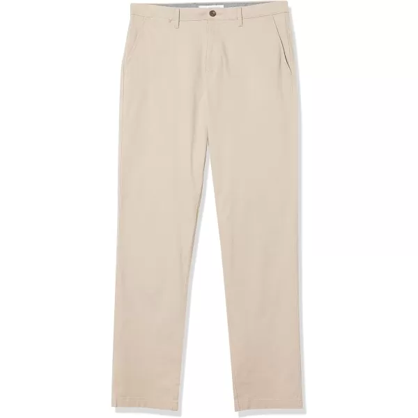 Amazon Essentials Mens AthleticFit Casual Stretch Chino Pant Available in Big amp TallKhaki Brown