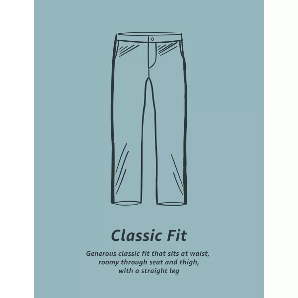 Amazon Essentials Mens ClassicFit WrinkleResistant FlatFront Chino Pant Available in Big  TallBlack