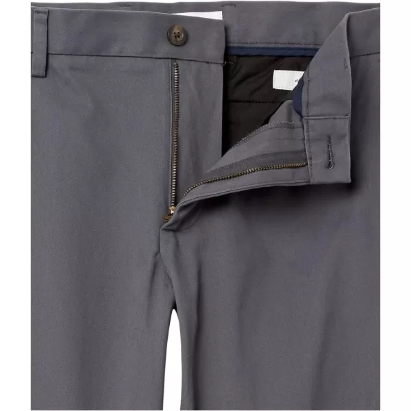 Amazon Essentials Mens ClassicFit WrinkleResistant FlatFront Chino Pant Available in Big  TallGrey