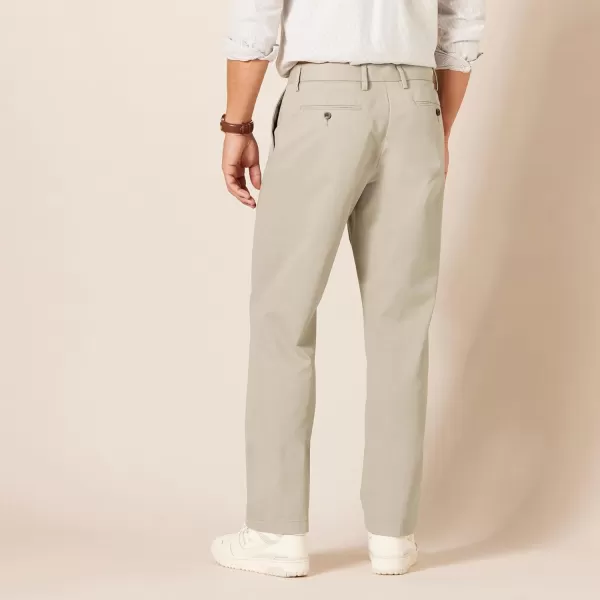 Amazon Essentials Mens ClassicFit WrinkleResistant FlatFront Chino Pant Available in Big  TallKhaki Brown