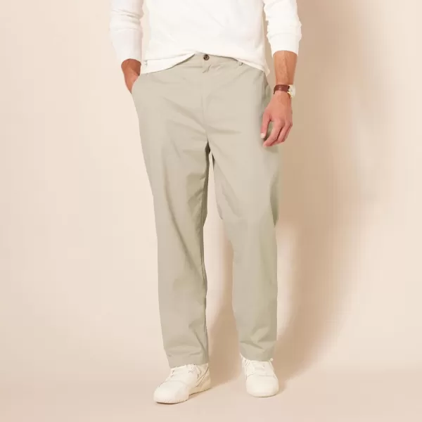 Amazon Essentials Mens ClassicFit WrinkleResistant FlatFront Chino Pant Available in Big  TallKhaki Brown