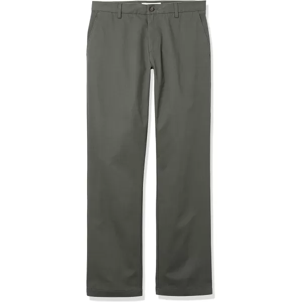 Amazon Essentials Mens ClassicFit WrinkleResistant FlatFront Chino Pant Available in Big  TallOlive