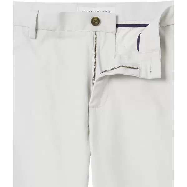 Amazon Essentials Mens ClassicFit WrinkleResistant FlatFront Chino Pant Available in Big  TallSilver