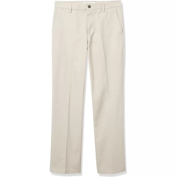 Amazon Essentials Mens ClassicFit WrinkleResistant FlatFront Chino Pant Available in Big  TallStone