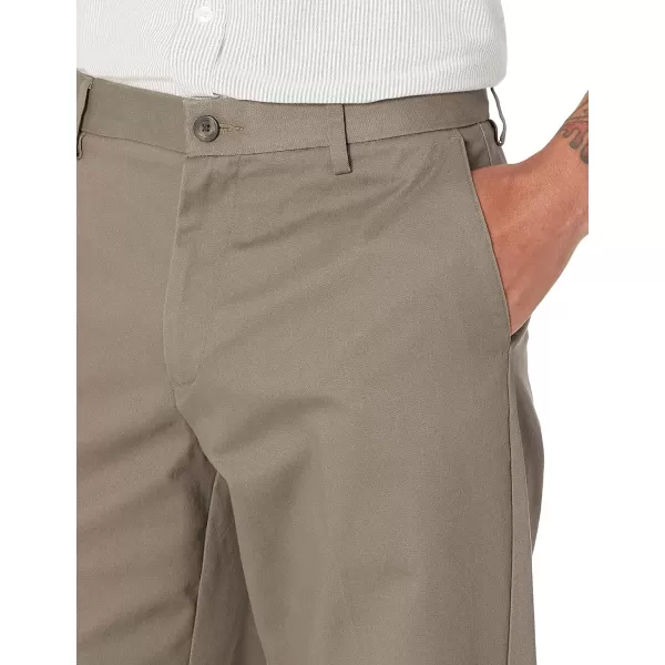 Amazon Essentials Mens ClassicFit WrinkleResistant FlatFront Chino Pant Available in Big  TallTaupe