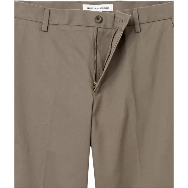 Amazon Essentials Mens ClassicFit WrinkleResistant FlatFront Chino Pant Available in Big  TallTaupe