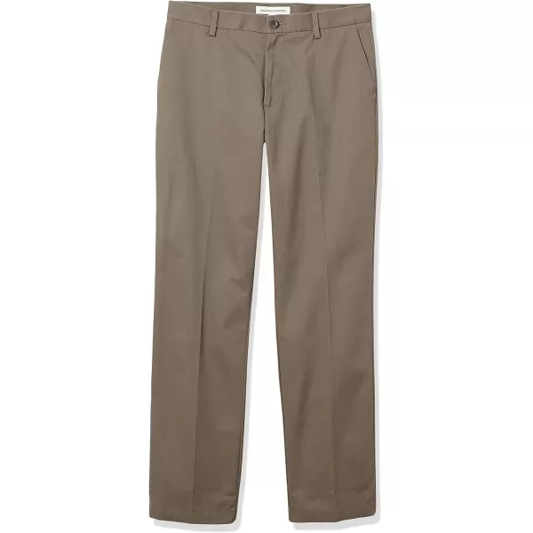 Amazon Essentials Mens ClassicFit WrinkleResistant FlatFront Chino Pant Available in Big  TallTaupe