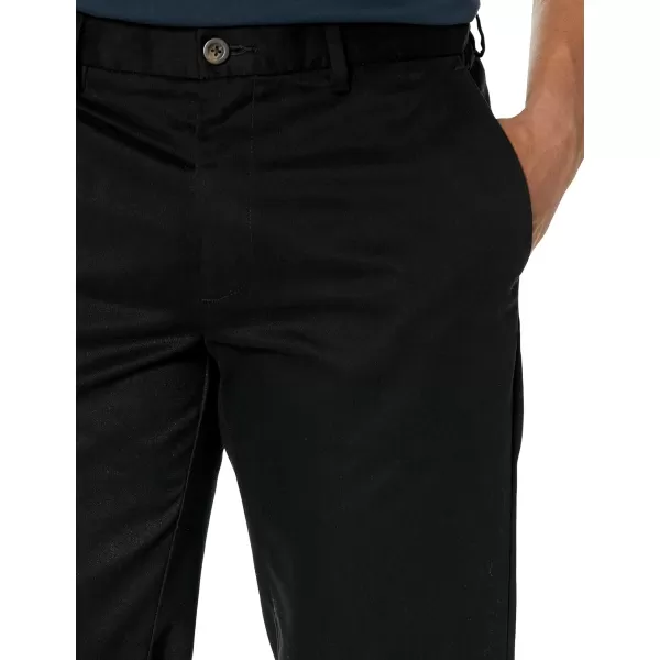 Amazon Essentials Mens ClassicFit WrinkleResistant FlatFront Chino Pant Available in Big  TallWashed Black