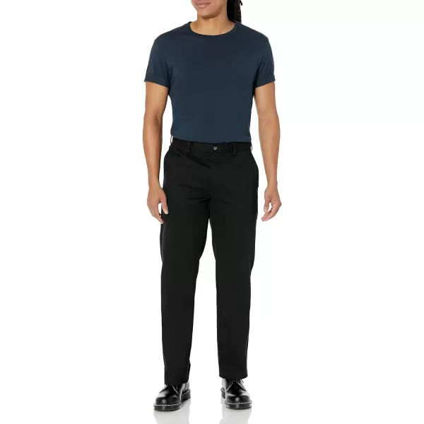 Amazon Essentials Mens ClassicFit WrinkleResistant FlatFront Chino Pant Available in Big  TallWashed Black