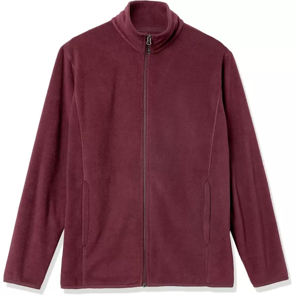 Amazon Essentials Mens FullZip Polar Fleece Jacket Available in Big amp TallPolyester Burgundy