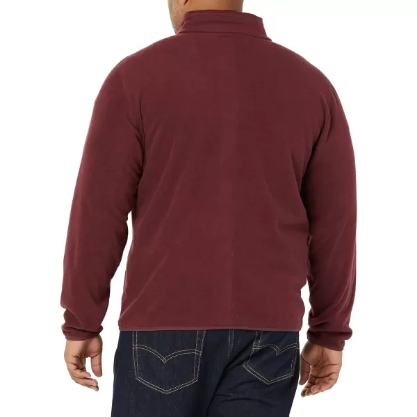 Amazon Essentials Mens FullZip Polar Fleece Jacket Available in Big amp TallPolyester Burgundy