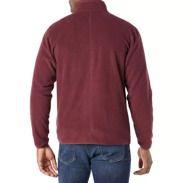 Amazon Essentials Mens FullZip Polar Fleece Jacket Available in Big amp TallPolyester Burgundy