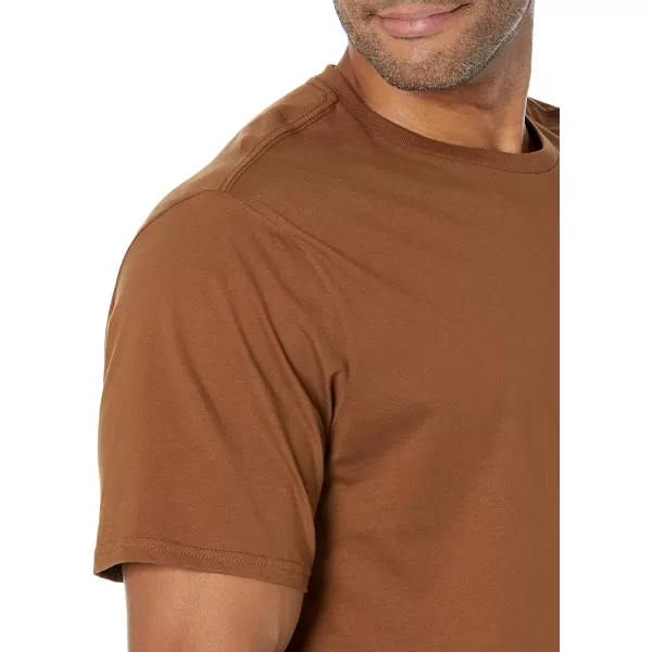 Amazon Essentials Mens RegularFit ShortSleeve Crewneck TShirt Pack of 2BlackBrown