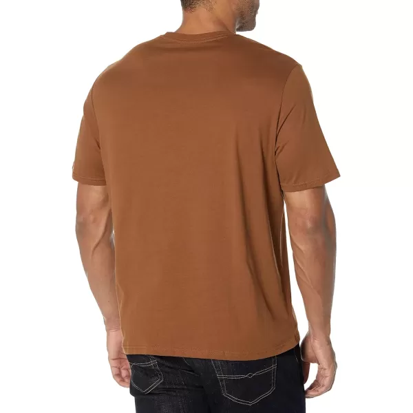 Amazon Essentials Mens RegularFit ShortSleeve Crewneck TShirt Pack of 2BlackBrown