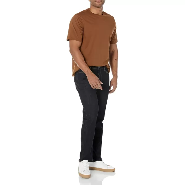 Amazon Essentials Mens RegularFit ShortSleeve Crewneck TShirt Pack of 2BlackBrown