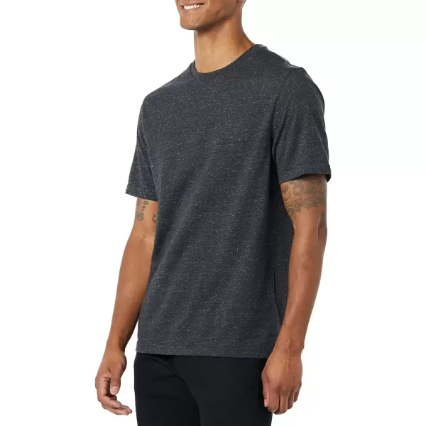 Amazon Essentials Mens RegularFit ShortSleeve Crewneck TShirt Pack of 2BlackCharcoal Heather