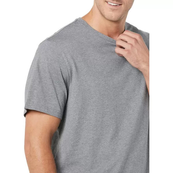 Amazon Essentials Mens RegularFit ShortSleeve Crewneck TShirt Pack of 2Grey Heather