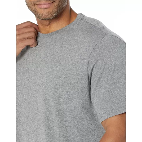 Amazon Essentials Mens RegularFit ShortSleeve Crewneck TShirt Pack of 2Grey HeatherPale Pink