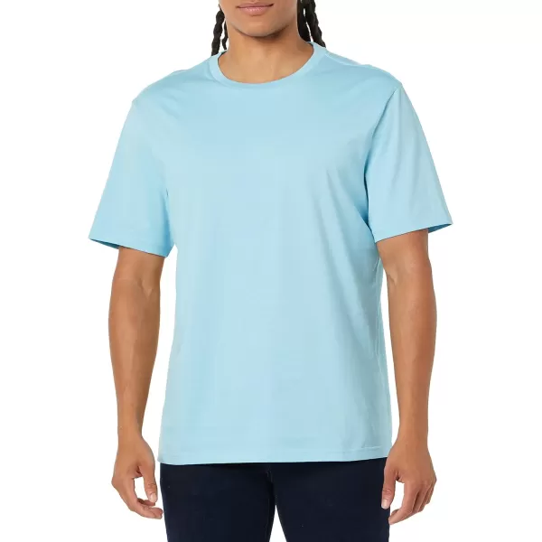 Amazon Essentials Mens RegularFit ShortSleeve Crewneck TShirt Pack of 2Light Blue