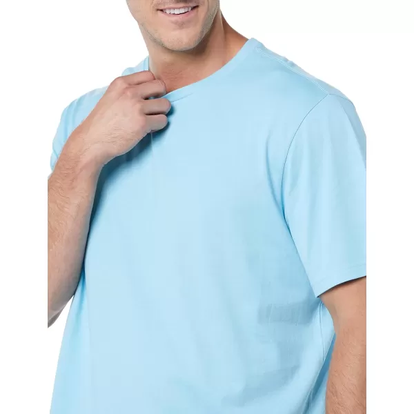 Amazon Essentials Mens RegularFit ShortSleeve Crewneck TShirt Pack of 2Light Blue