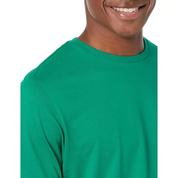 Amazon Essentials Mens RegularFit ShortSleeve Crewneck TShirt Pack of 2NavyGreen