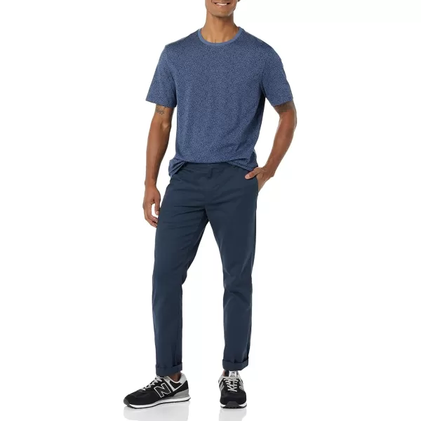 Amazon Essentials Mens RegularFit ShortSleeve Crewneck TShirt Pack of 2Washed BlueFloral Print