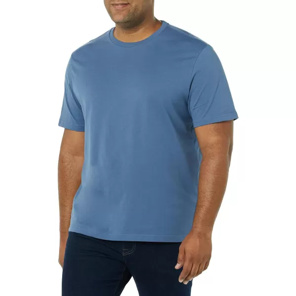 Amazon Essentials Mens RegularFit ShortSleeve Crewneck TShirt Pack of 2Washed BlueLavender